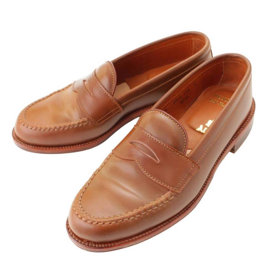 オールデン】Alden レザー ペニーローファー ウイスキーコードバン
