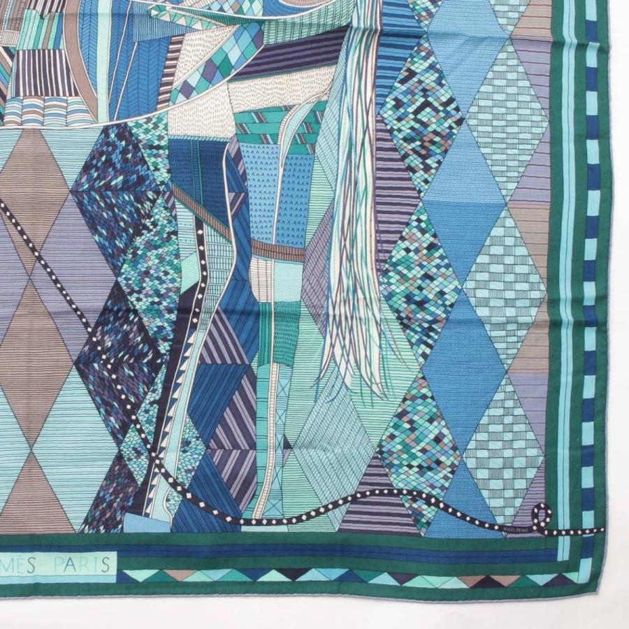 エルメス】Hermes カレ140 カシミヤ シルク スカーフ Patchwork Horse 