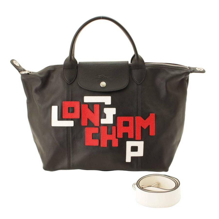 LONGCHAMP 【ロンシャン】Longchamp ル プリアージュ キュイール ロゴ  