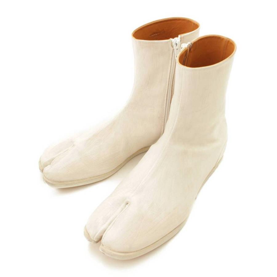 Maison Margiela 足袋 レザー フラット アンクルブーツ タビブーツ