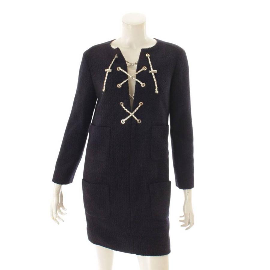 Chanel 21SS 21P コットン ツイード チェーン ワンピース P70096  