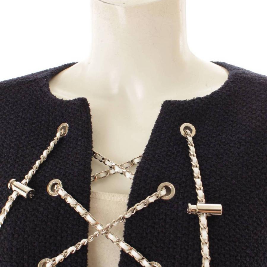 Chanel 21SS 21P コットン ツイード チェーン ワンピース P70096  