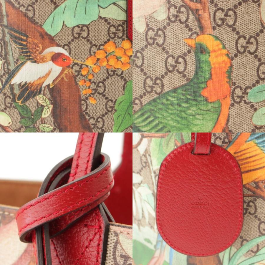 GUCCI 【グッチ】Gucci ティアン GGスプリーム トートバッグ 鳥 総柄 