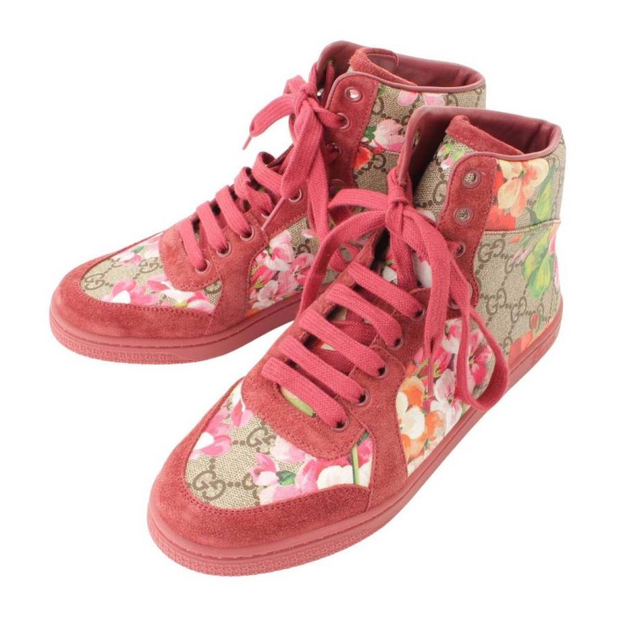 グッチ】Gucci GGブルームズ ハイカットスニーカー 404937 ブラウン グッチ】Gucci GGブルームズ ハイカットスニーカー 404937 ブラウン