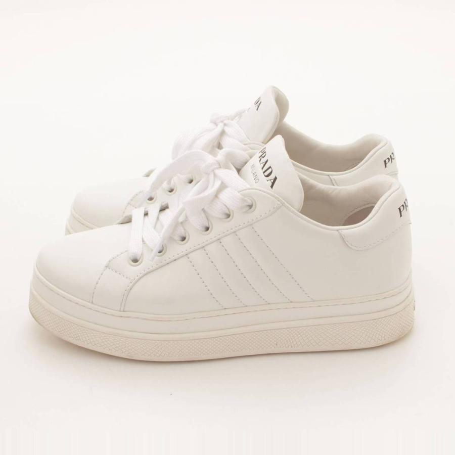 PRADA 【プラダ】Prada 厚底 レザー ローカット スニーカー PRADA 【プラダ】Prada 厚底 レザー ローカット スニーカー