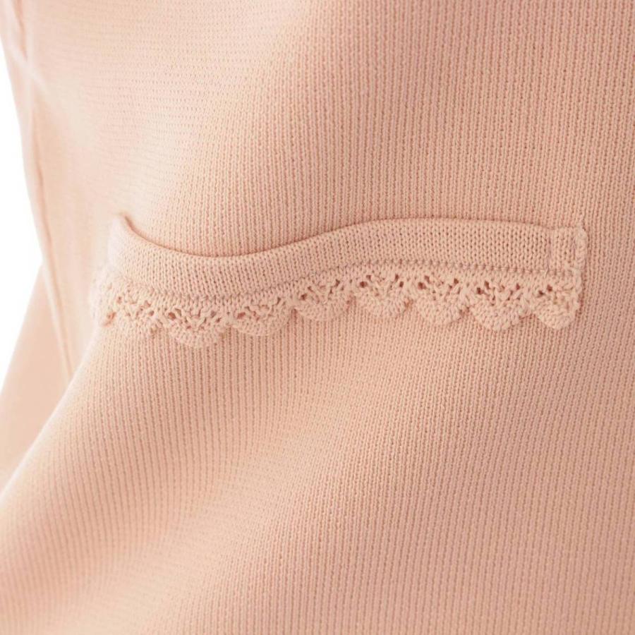ルネ】Rene 20AW パール Wジップアップ ニットカーディガン ピンク 36 