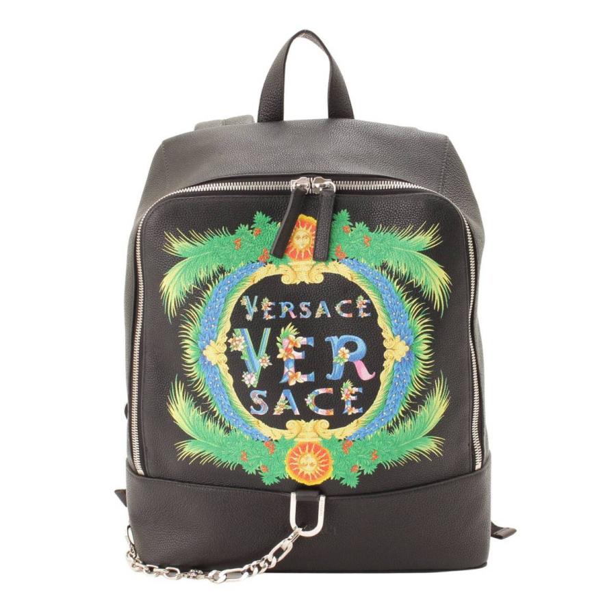 VERSACE(ヴェルサーチェ) メドゥーサ レザー リュック バックパック GIANNI VERSACE ヴェルサーチ バックパック メドゥーサ レザー黒