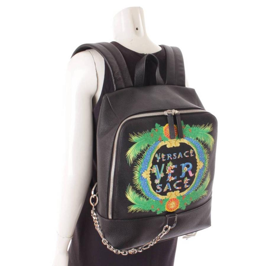 ヴェルサーチ】Versace メデューサ チェーン レザー バックパック