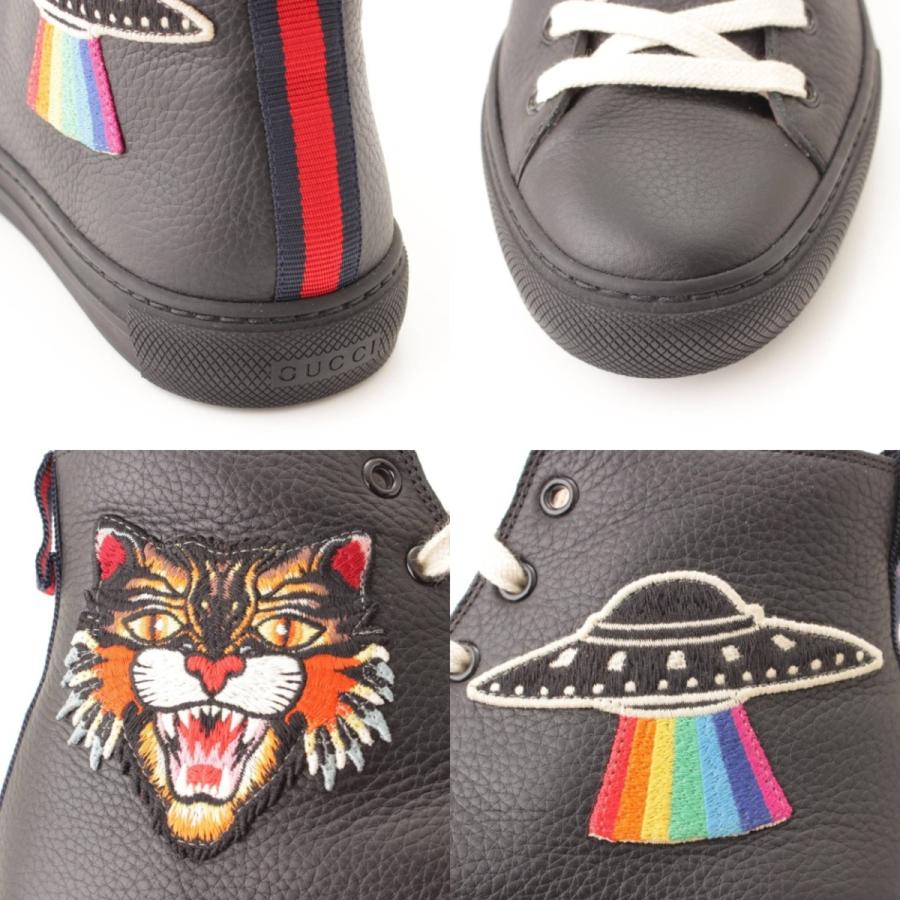 GUCCI Gucci 17-18SS UFO アングリーキャット レザー ハイカット  
