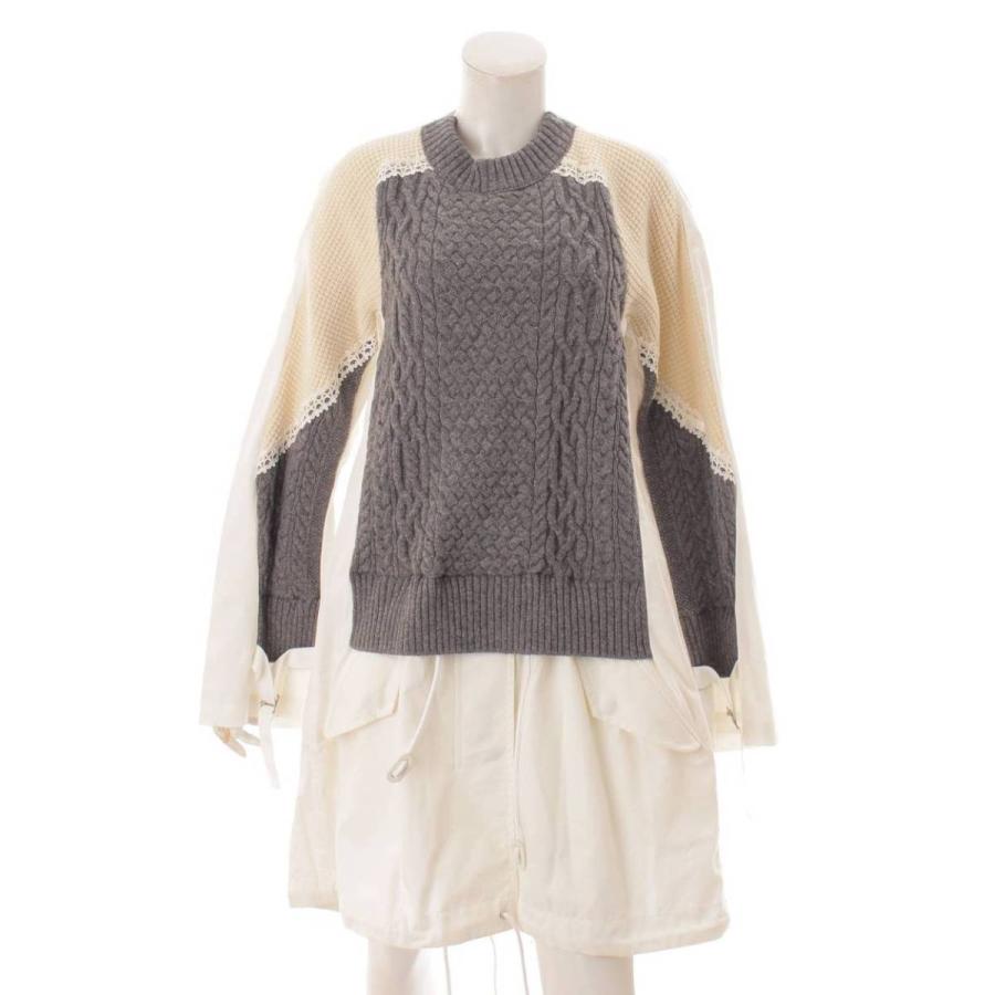 sacai 【サカイ】sacai 16AW ニット切替 モッズコート ワンピース 16 
