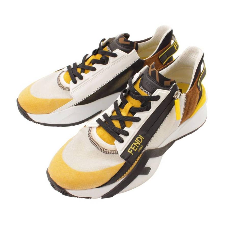フェンディ】Fendi Flow サイドジップ ローカット ロゴ スニーカー