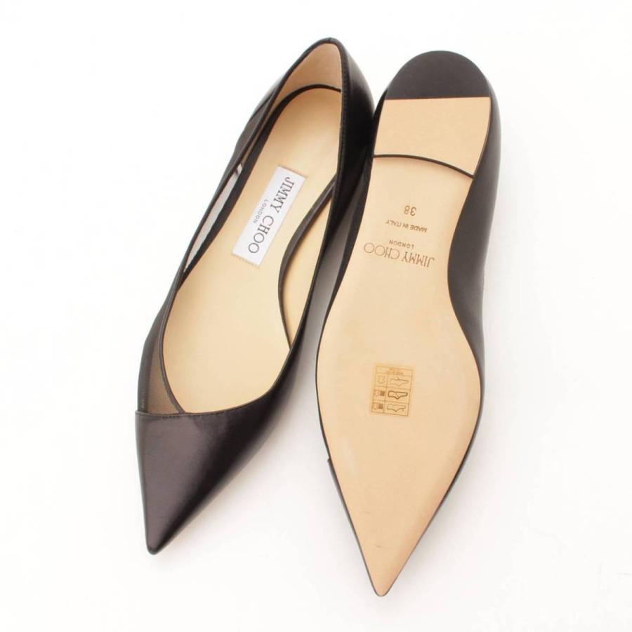 JIMMY CHOO 【ジミーチュウ】Jimmy Choo SAIA FLAT レザー メッシュ 