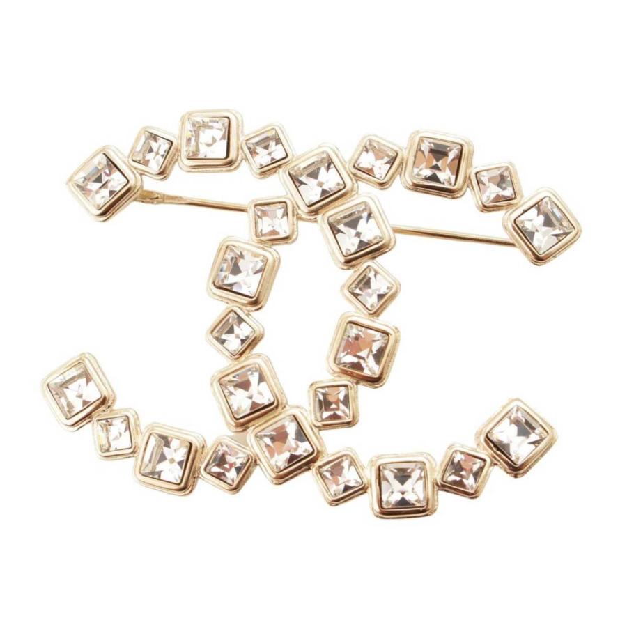 CHANEL 【シャネル】Chanel B20 B ココマーク ラインストーン ブローチ 
