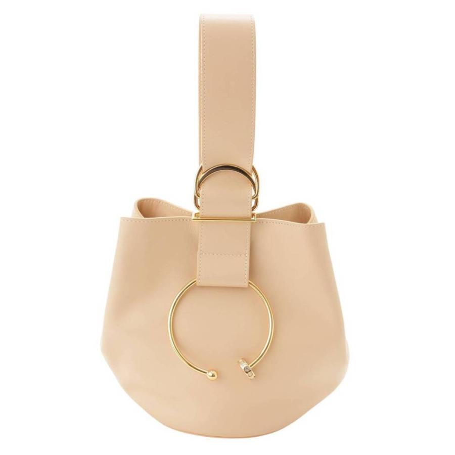 ADEAM 【アディアム】ADEAM レザー ダイヤフープモチーフ ハンドバッグ  