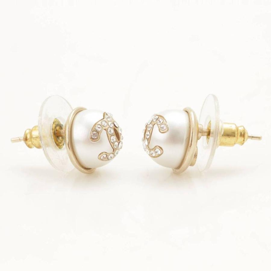 CHANEL シャネル 21AW ココマーク ラインストーン フェイクパール