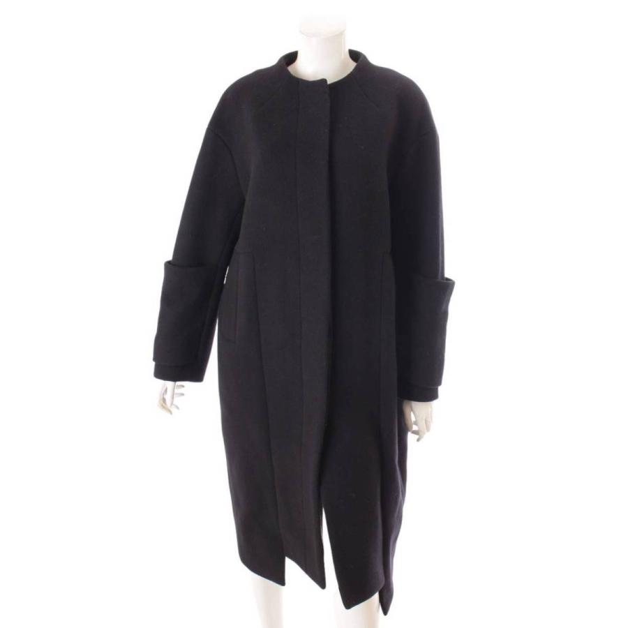 ソノタ】 UN3D アンスリード ノーカラー ロングコート ブラック 38