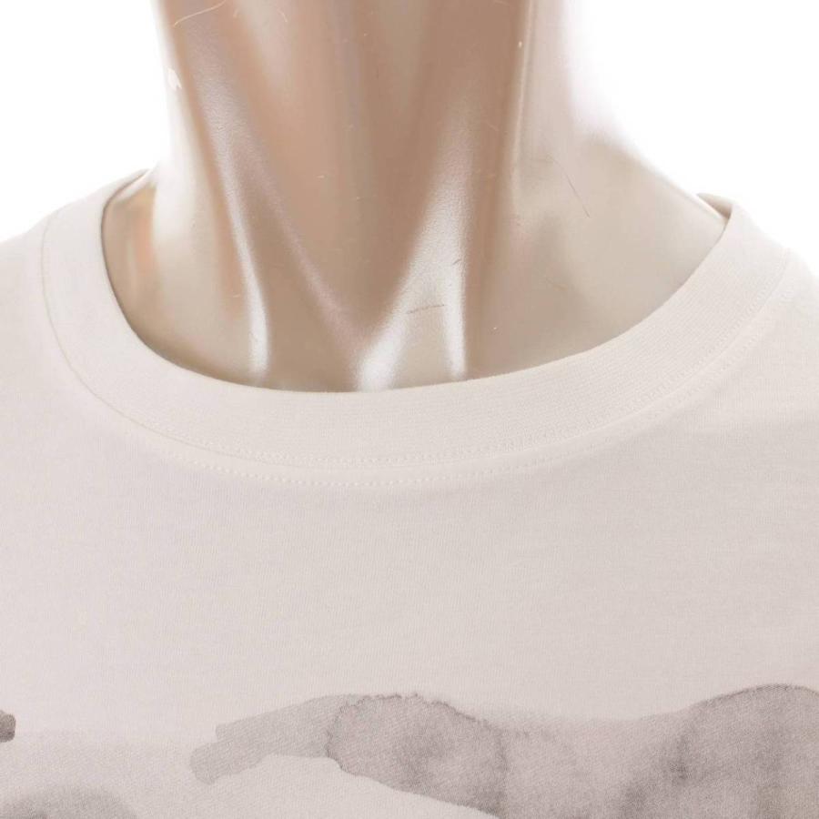 ブルームーン プリント Tシャツ トップス H664341X65 ホワイト 【ラウンジ】 L 【中古】【正規品保証】130070