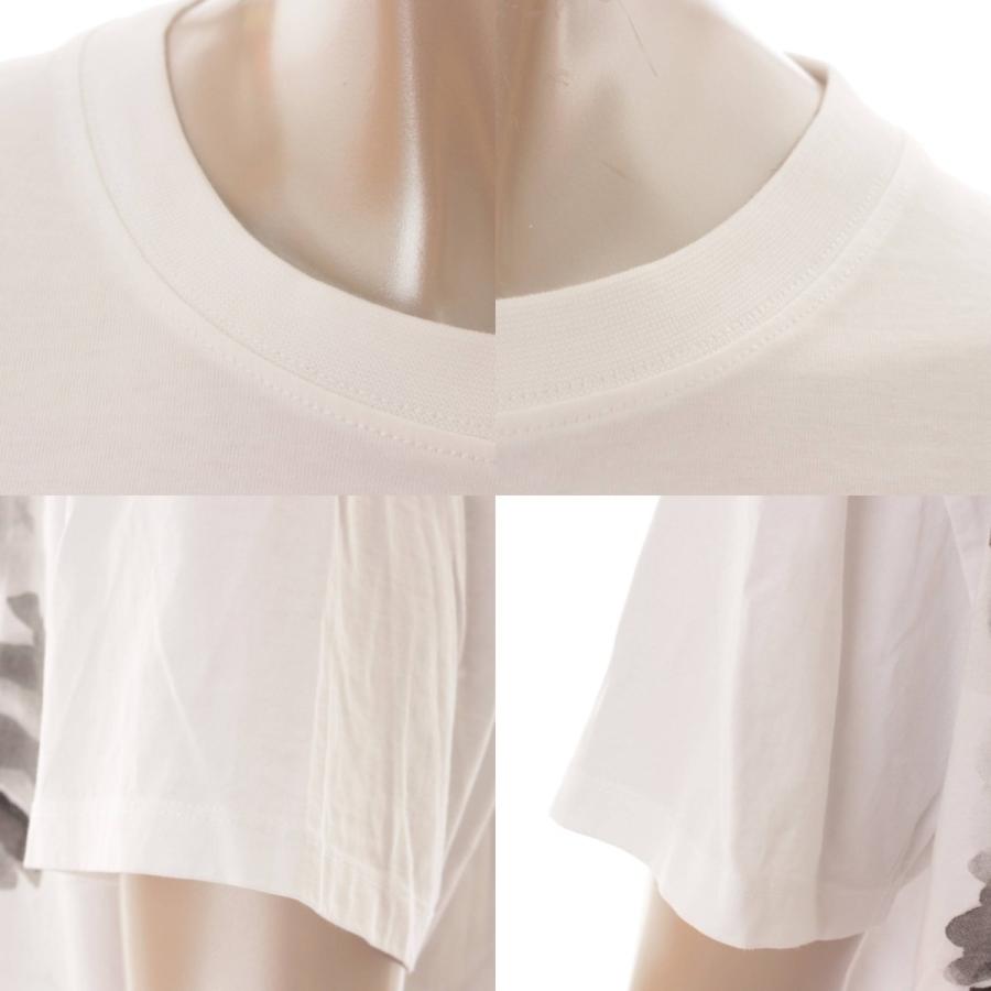 ブルームーン プリント Tシャツ トップス H664341X65 ホワイト 【ラウンジ】 L 【中古】【正規品保証】130070