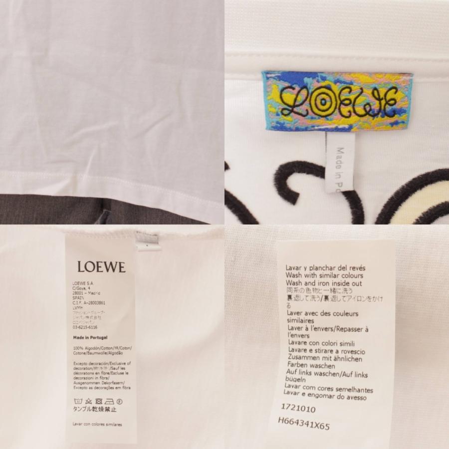 ブルームーン プリント Tシャツ トップス H664341X65 ホワイト 【ラウンジ】 L 【中古】【正規品保証】130070