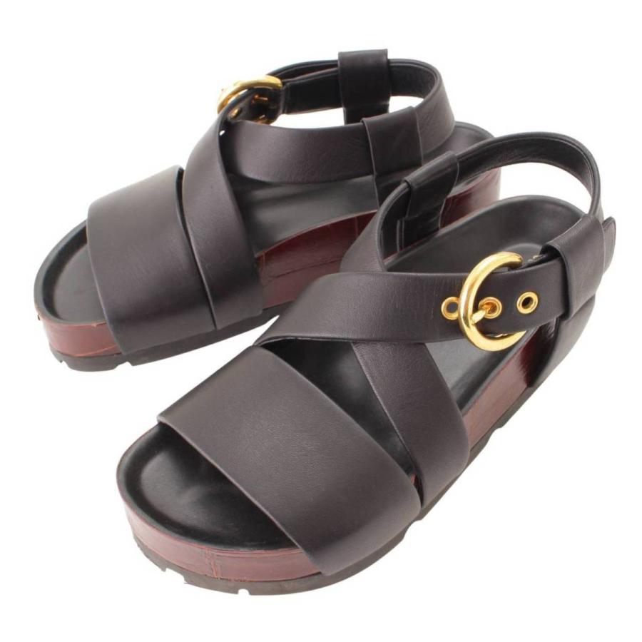 美品 CELINE セリーヌ サンダル ボクシ ー フラットサンダル フィービー