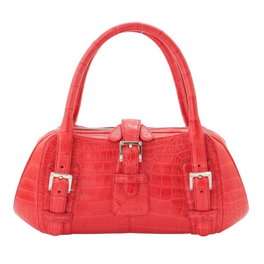 LOEWE 【ロエベ】Loewe センダ クロコダイル レザー ハンドバッグ 