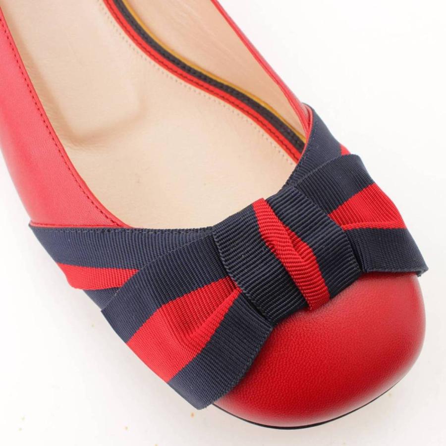 GUCCI 【グッチ】Gucci リボン スタースタッズ フラット パンプス 