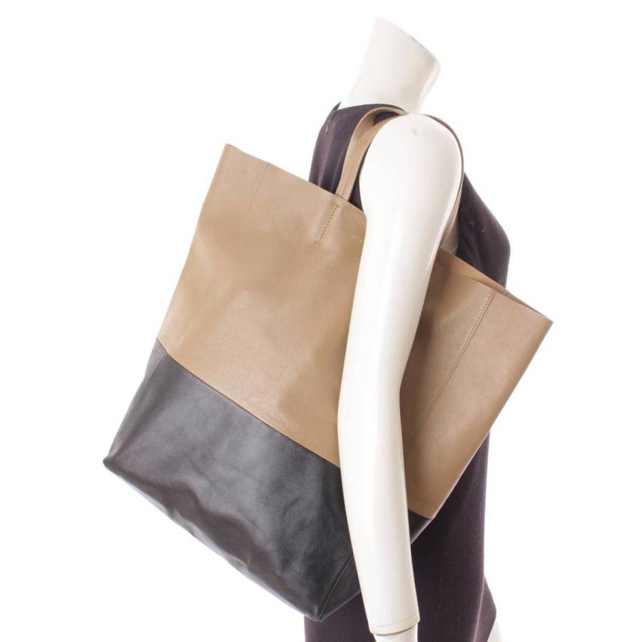 CELINE 【セリーヌ】Celine ホリゾンタルカバ バイカラー レザー  