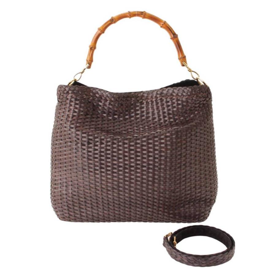 GUCCI (グッチ)レザーボストンバッグ バンブー 編み込みハンドル GUCCI (グッチ)レザーボストンバッグ バンブー 編み込みハンドル