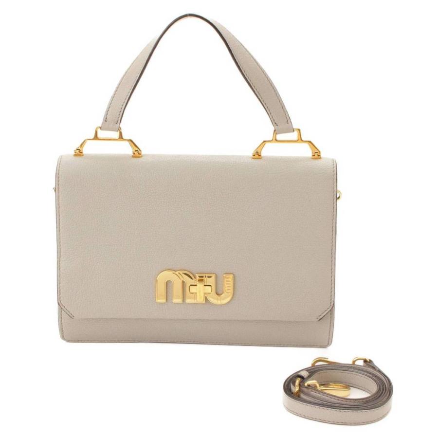 ミュウミュウ】Miu Miu レザー 2WAY ショルダーバッグ ハンドバッグ