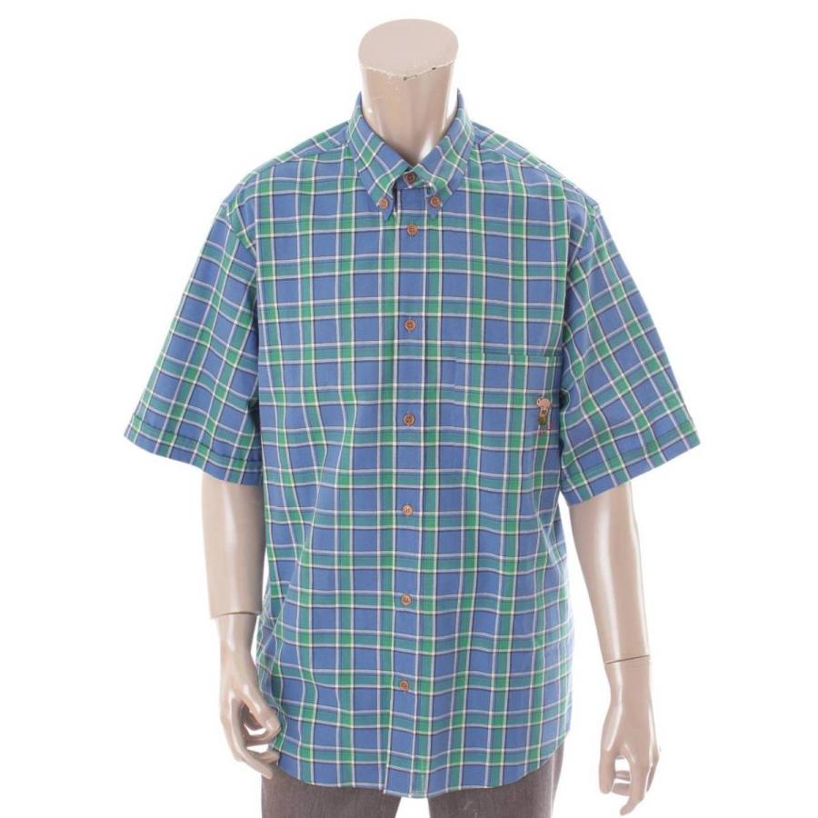 Gucci 20AW ピグレット付 半袖 オーバーサイズ チェック シャツ 626093