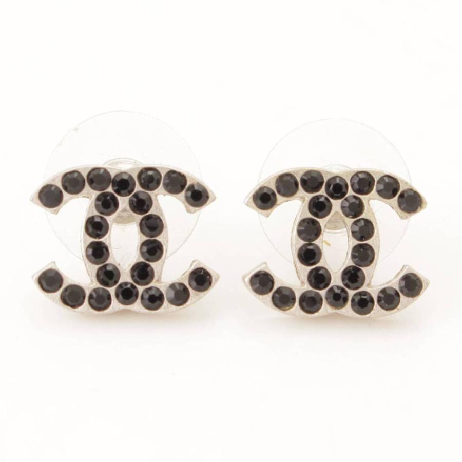シャネル】Chanel ココマーク ラインストーン ピアス 05P シルバー 