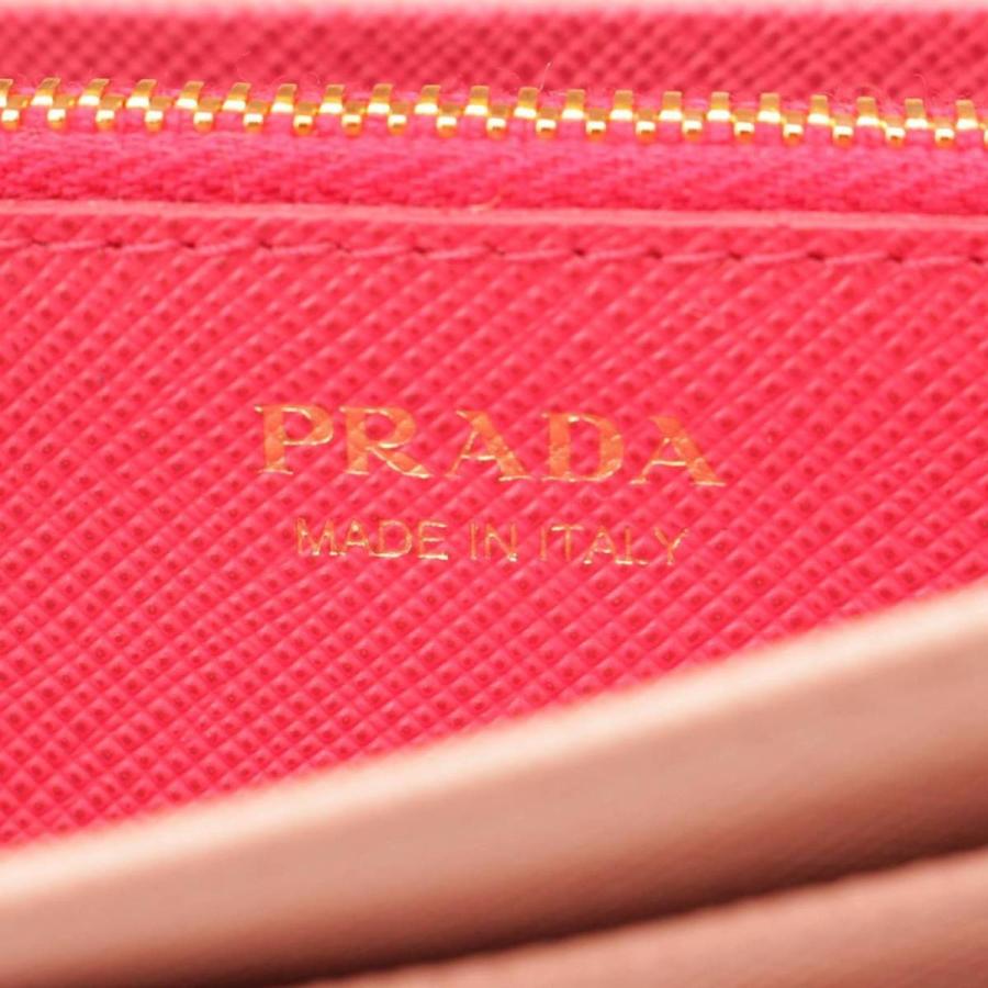 【プラダ】Prada　サフィアーノ リボン付き バイカラー 長財布 1MH132 ピンク レッド 142447｜retrojp｜05