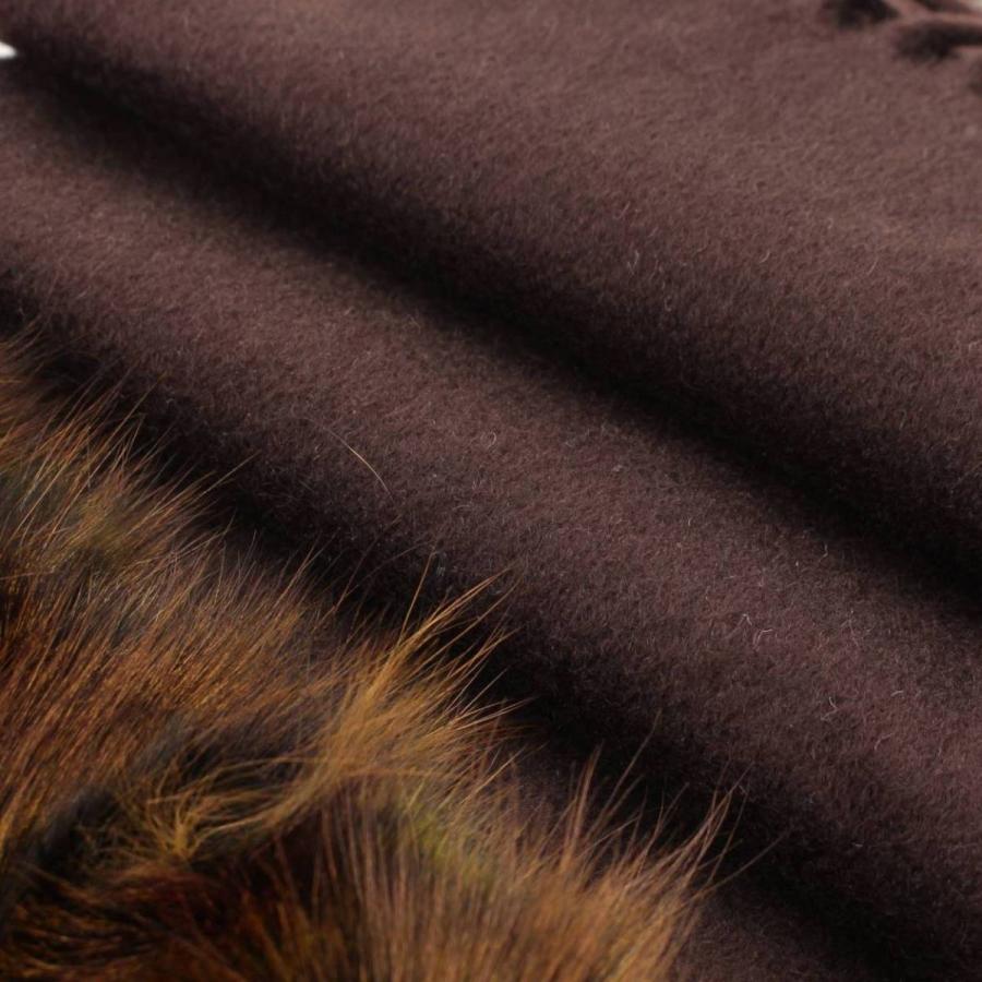 フェンディ】Fendi カシミヤ ファー付き キャンディ ストール マフラー  