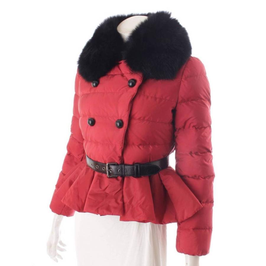 ミュウミュウ】Miu Miu フォックスファーカラー ベルト付き ダウン