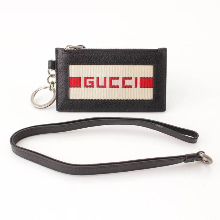 GUCCI パスケースブラック ジャガード レザーカード