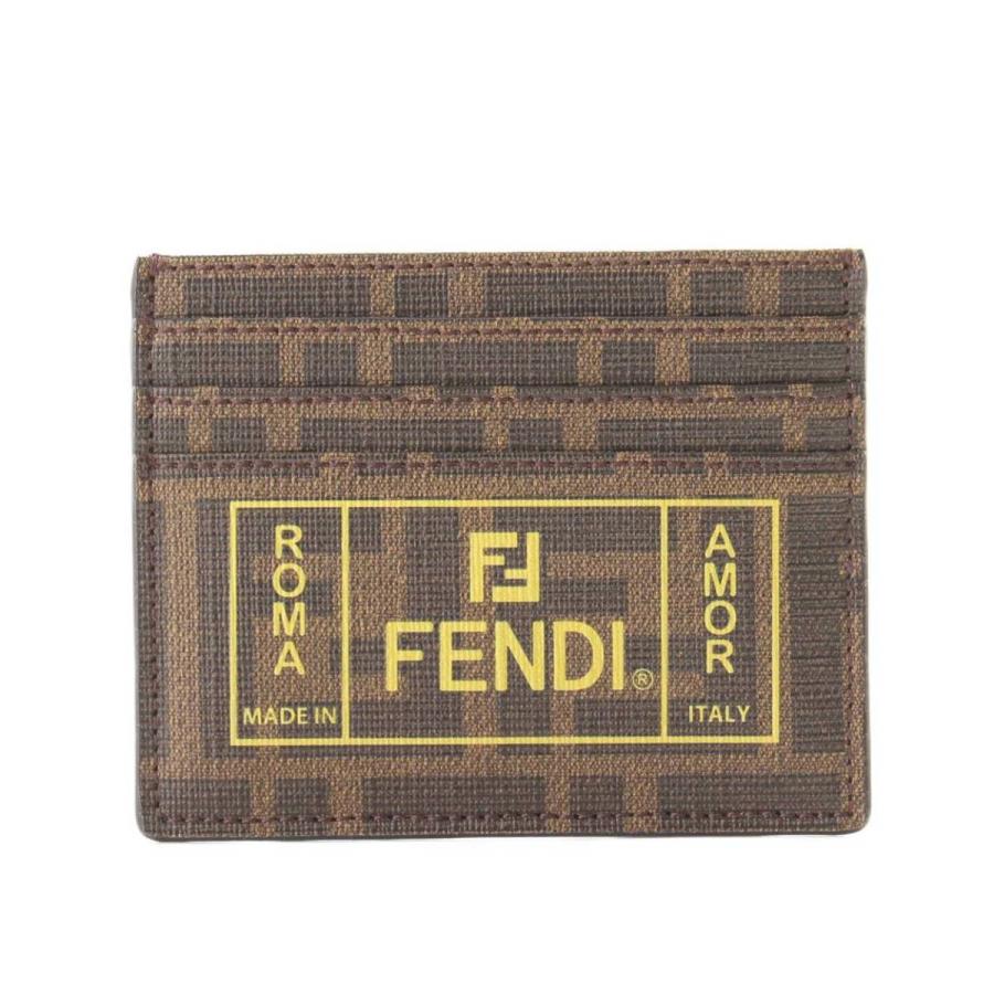 FENDI 【フェンディ】Fendi ズッカ柄 PVC パスケース カードケース 
