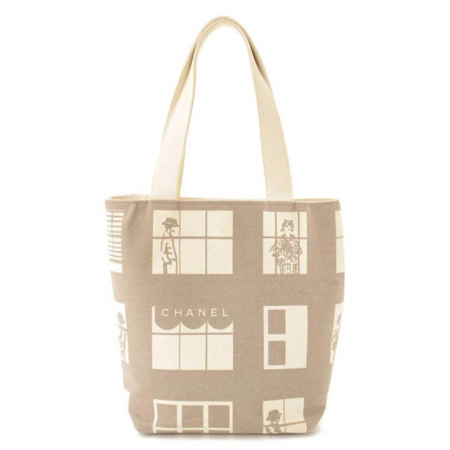 CHANEL 【シャネル】Chanel ウィンドウライン キャンバス トートバッグ  