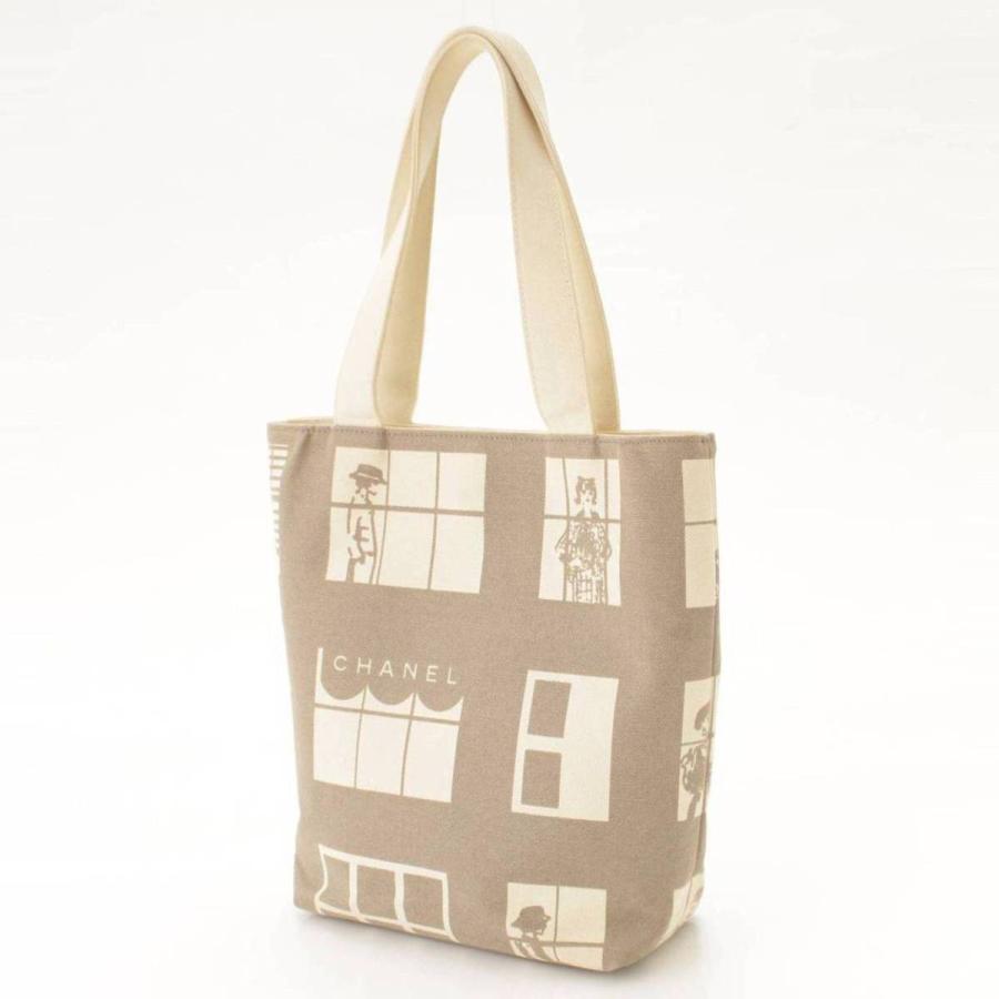 CHANEL 【シャネル】Chanel ウィンドウライン キャンバス トートバッグ  