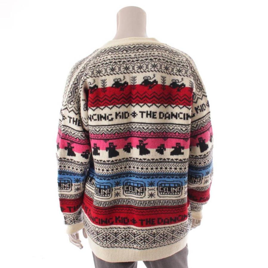 【人気XSサイズ】セリーヌ CELINE ウールジャガードルーズカーディガン 人気XSサイズ】セリーヌ CELINE ウールジャガードルーズカーディガン