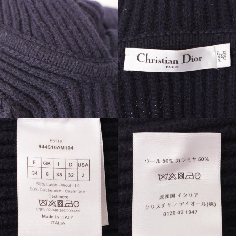 Christian Dior 19AW ウール×カシミヤ 長袖 ビー刺繍 BEE セーラー風