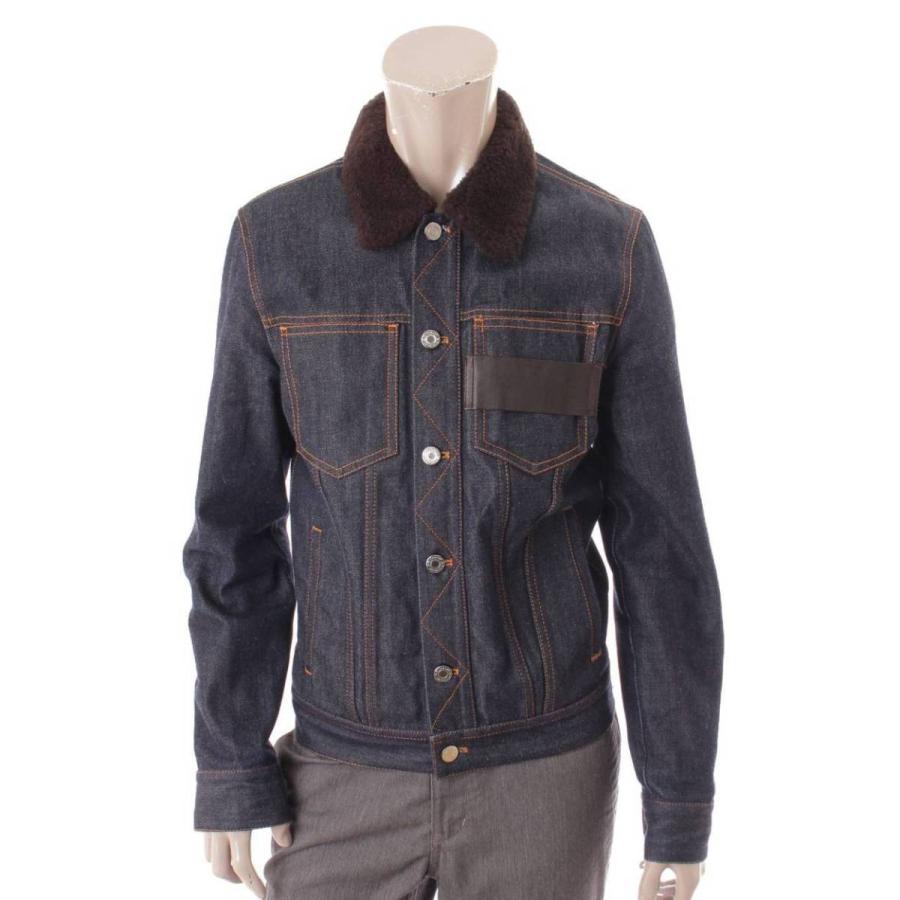 GIVENCHY ボア襟 ブラックデニムジャケット