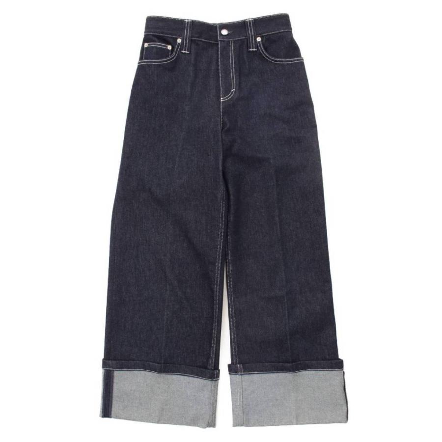Chloe 【クロエ】Chloe センタープレス ワイドデニム パンツ ダーク 