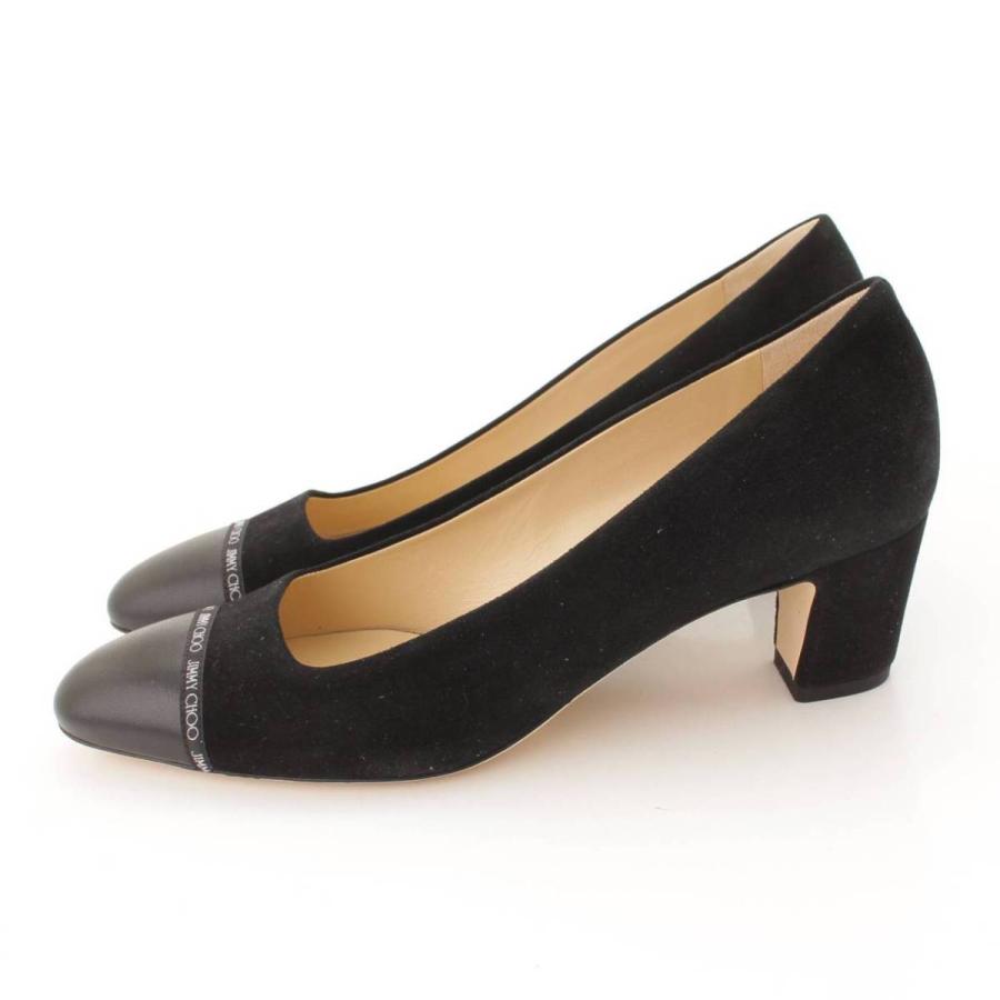 Jimmy Choo 21AW STRAITS 50 ロゴテープ ナッパーレザー×スエード 
