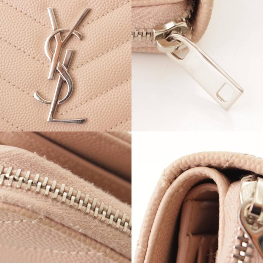サンローラン】SAINT LAURENT ラウンドジップ レザー ミニウォレット 