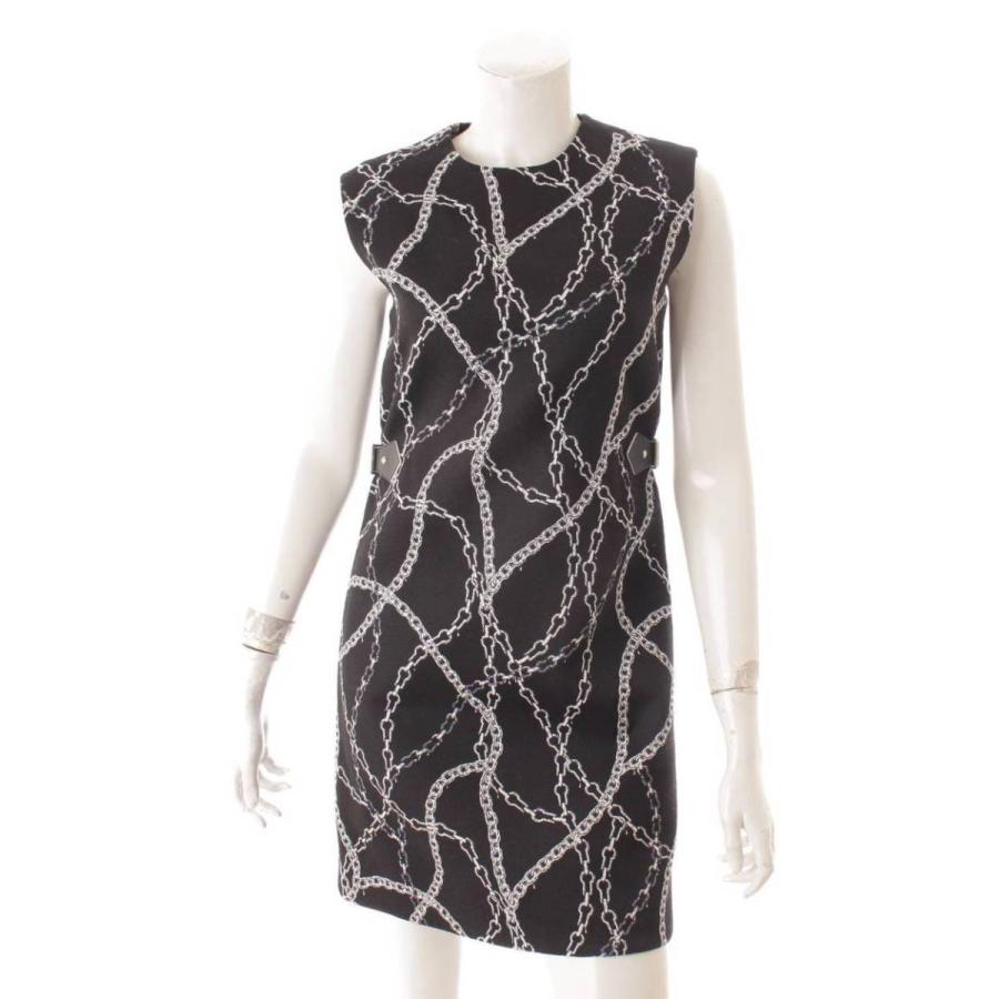 ルイヴィトン】Louis Vuitton チェーン柄 ノースリーブ ウール  