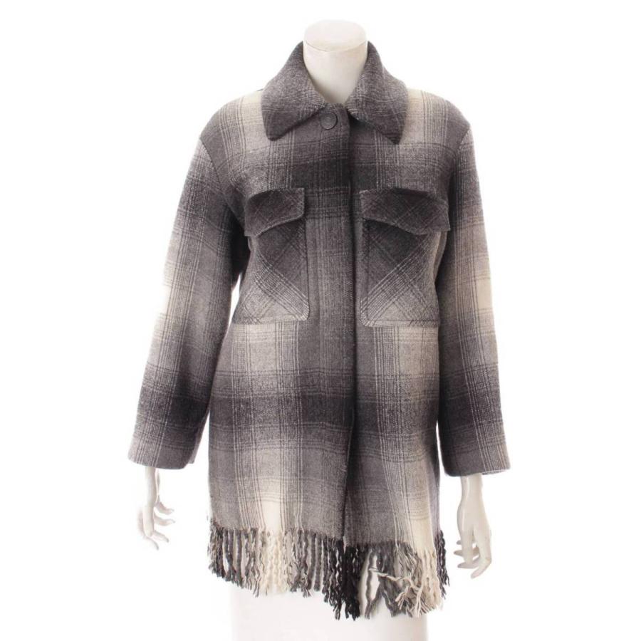 アレキサンダー ワン】Alexander Wang チェック フリンジ ウール  