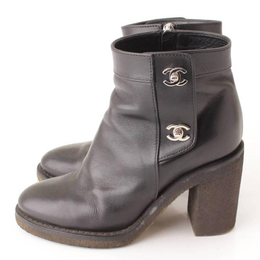 CHANEL ターンロック ショートブーツ 36サイズ