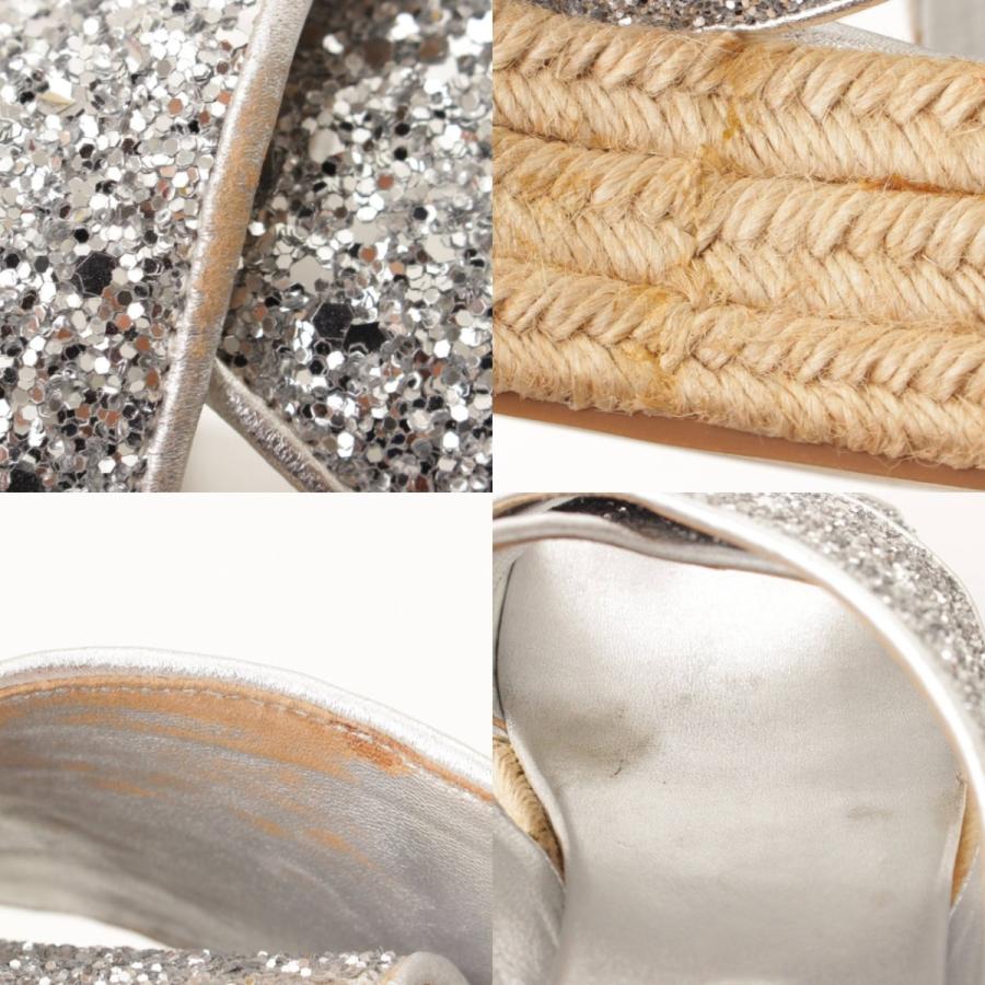 miu 【ミュウミュウ】Miu Miu グリッター エスパドリーユ ウェッジ  