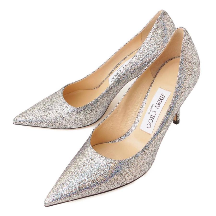 ジミーチュウ】Jimmy Choo LOVE85 グリッター レザー ヒールパンプス