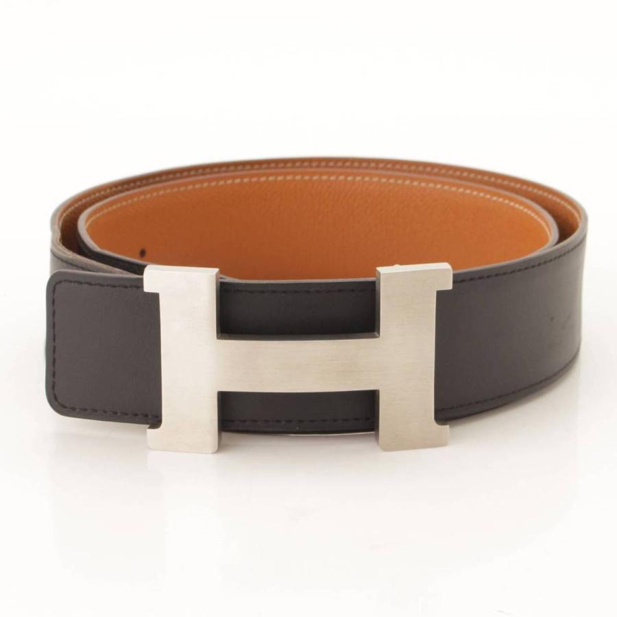 エルメス Hermes ブラック ブラウン メンズ コンスタンス レザー メンズ Hベルト リバーシブル ブラック ブラウン X刻 財布 帽子 ファッション小物 85 中古 正規品保証 Www Retro Jp 人気殺到全国宅配無料 の